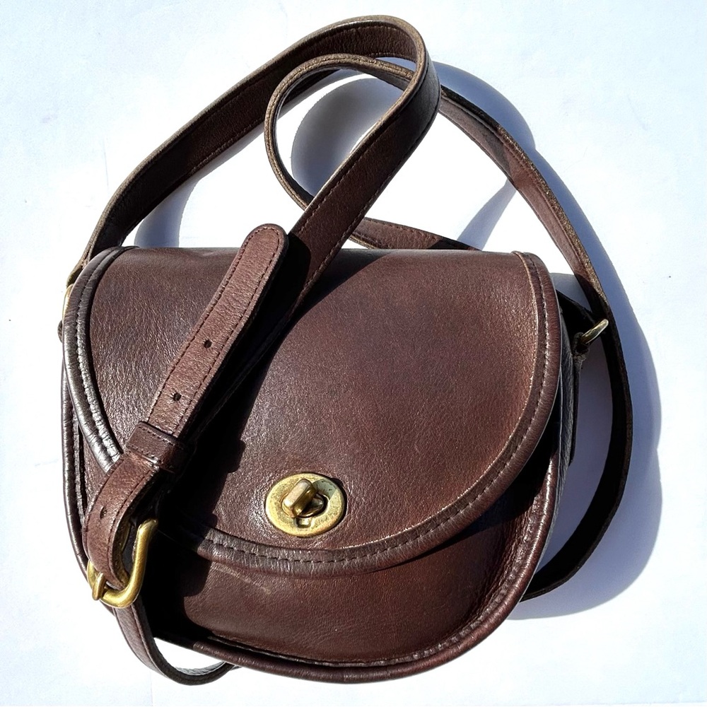 Vintage Coach Watson bag in Mahogany with brass, #9981